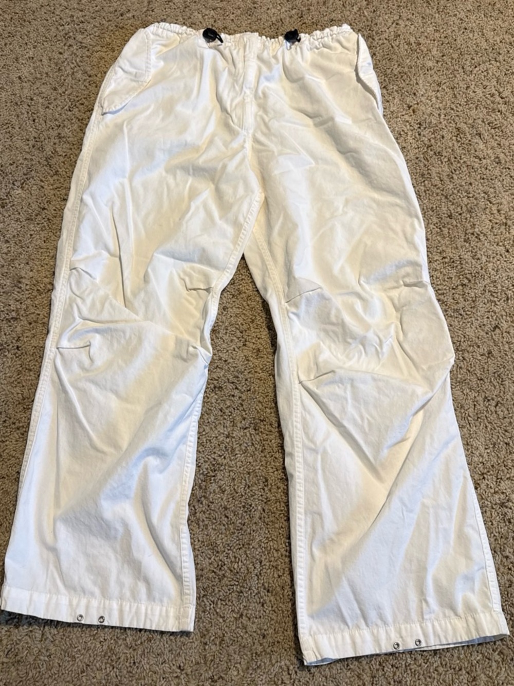 Esprit vintage 80’s Wide Leg parachute White Women's Pants